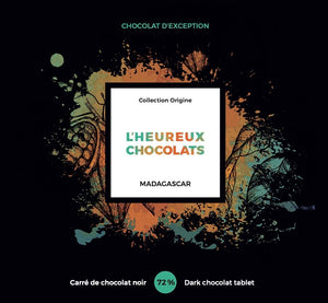 Carré de chocolat noir d'exception Madagascar 72%