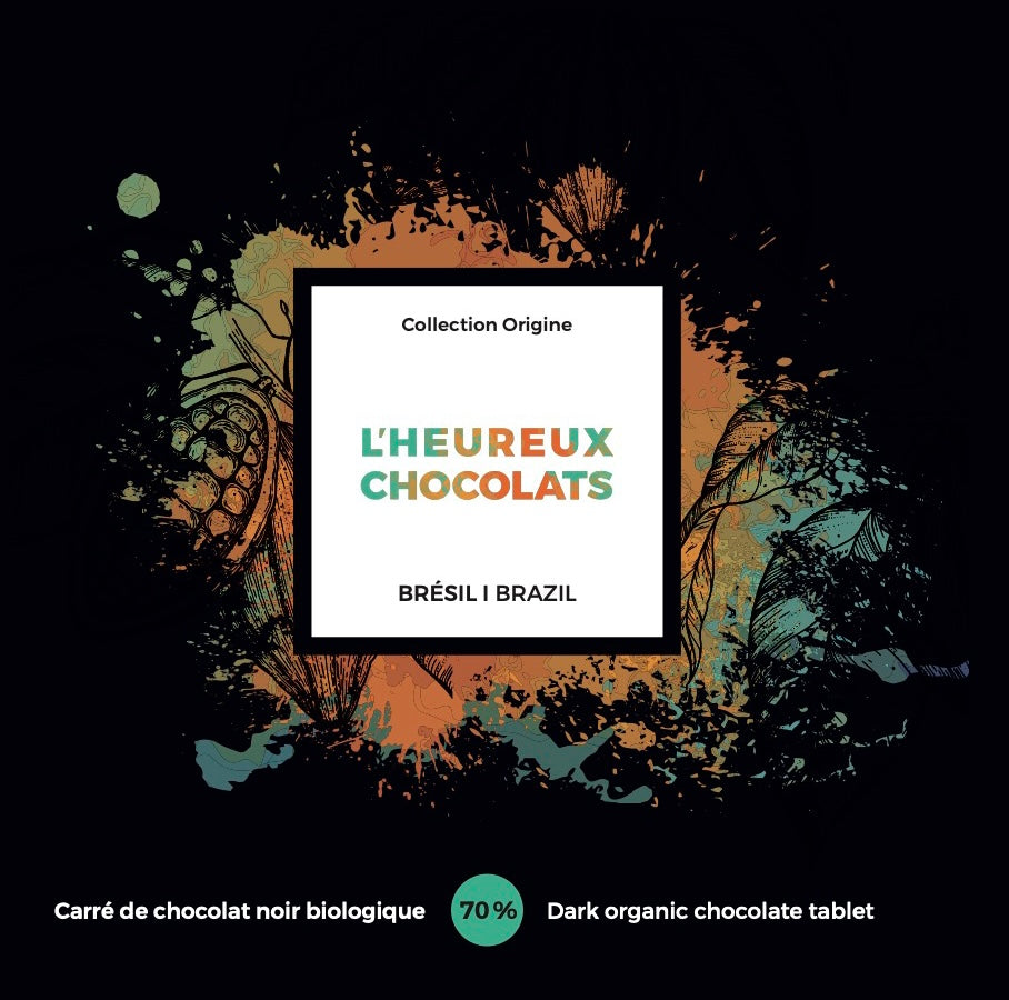 Carré de chocolat noir biologique Brésil 70%